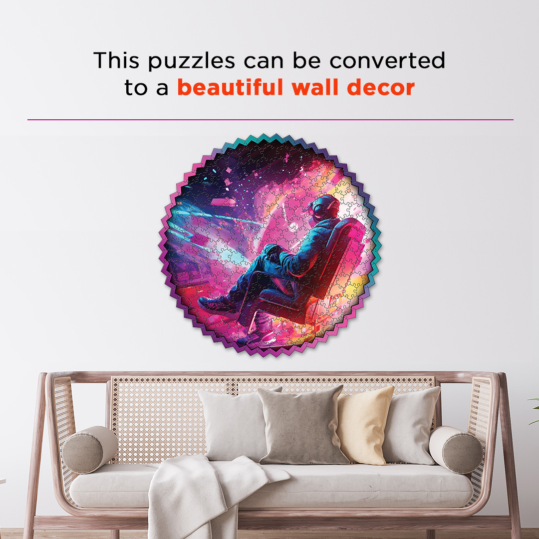 Space Odessey digital art puzzle for kids and adults a creative art base puzzle