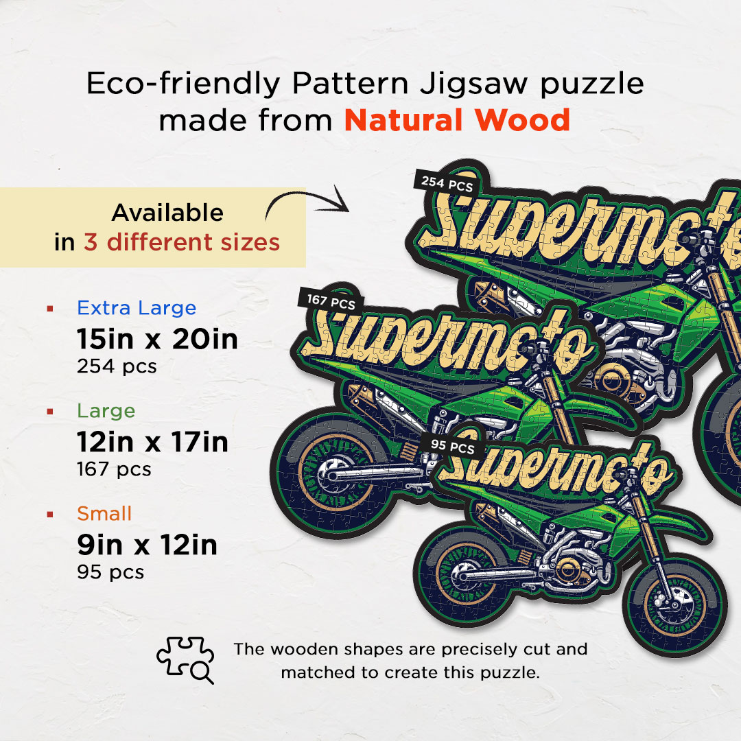Supermoto Motorcycle a perfectly crafted jigsaw puzzle for bike lovers