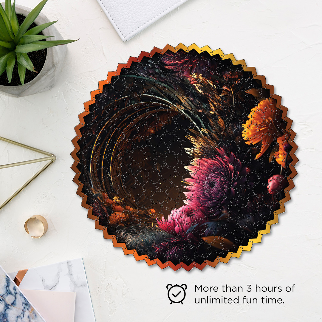 Swirling Horizon digital art puzzle for kids and adults a creative art base puzzle