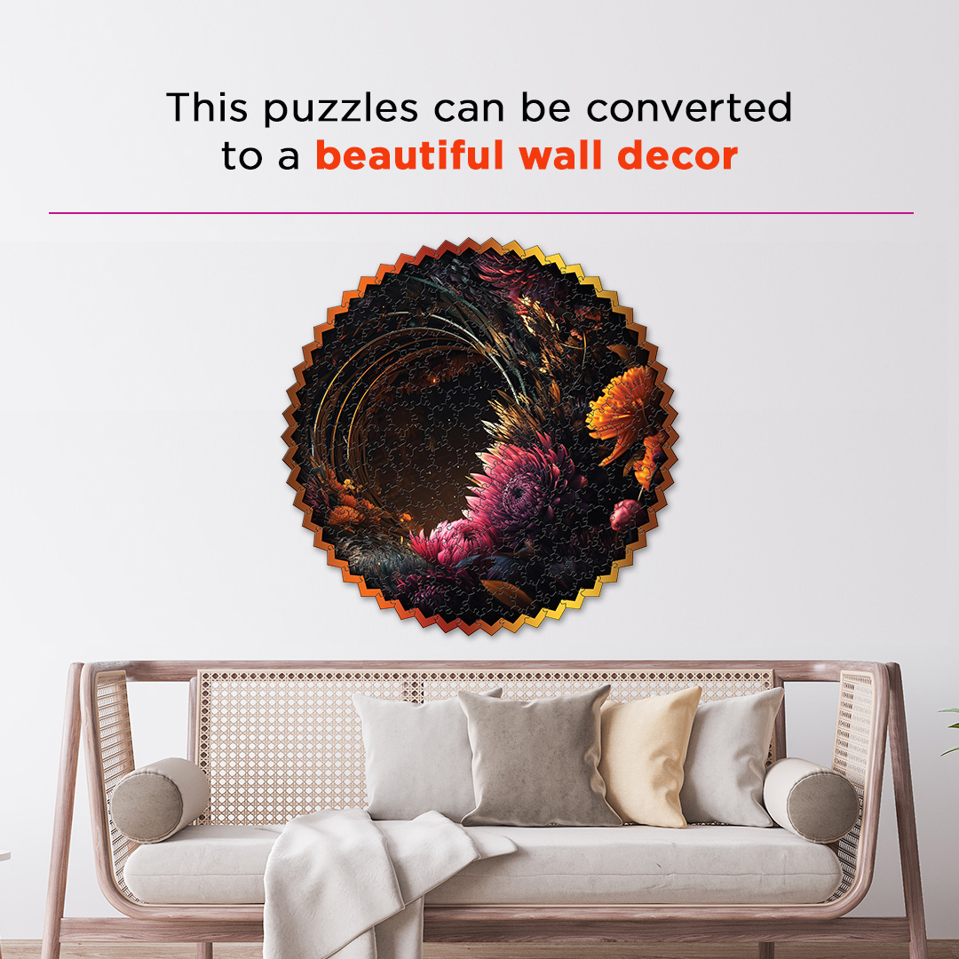 Swirling Horizon digital art puzzle for kids and adults a creative art base puzzle