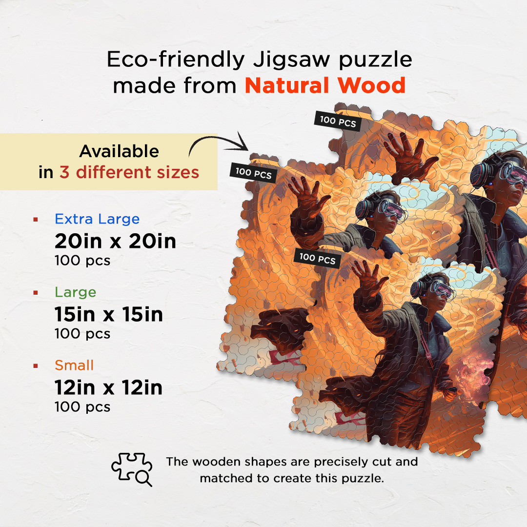 Switching Universe a futuristic new age Octagon combined shape jigsaw puzzle