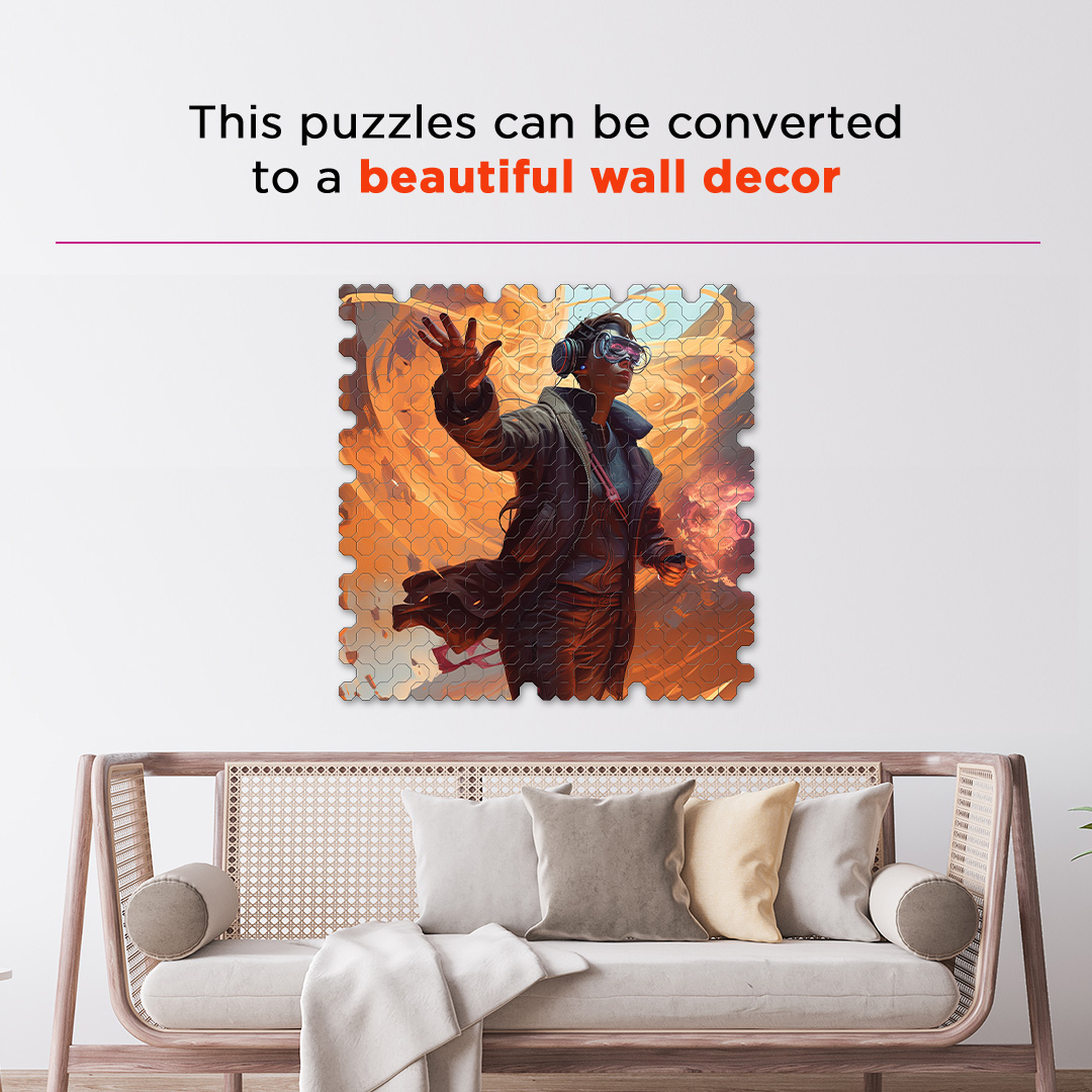 Switching Universe a futuristic new age Octagon combined shape jigsaw puzzle