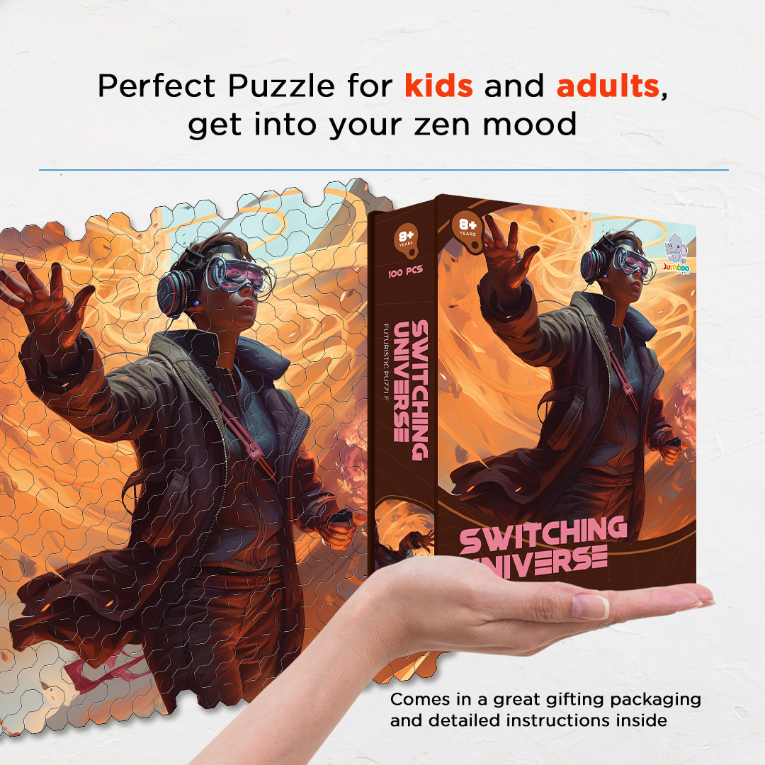 Switching Universe a futuristic new age Octagon combined shape jigsaw puzzle
