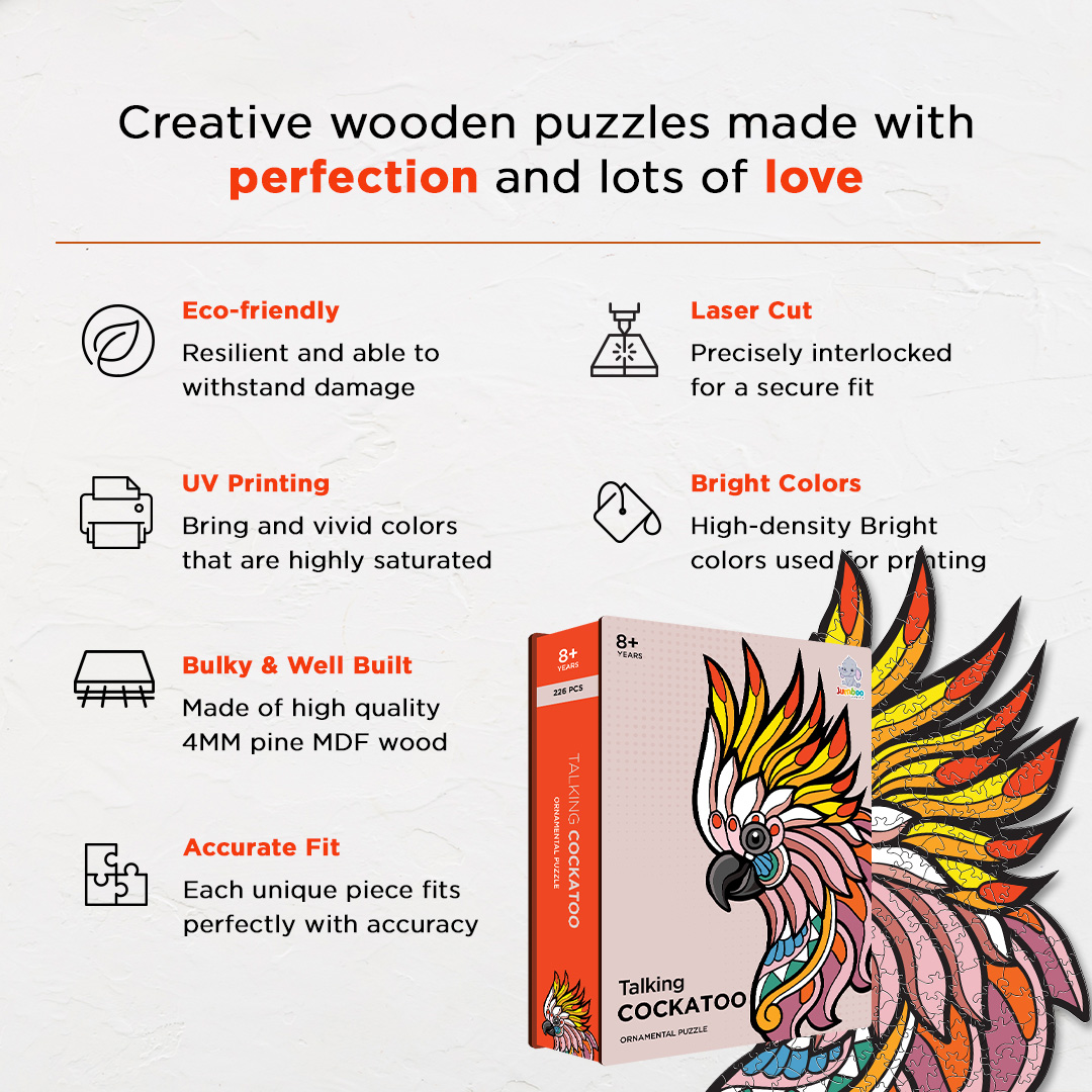 Talking Cockatoo Ornamental Puzzle designed precisely to bring amazing fun time