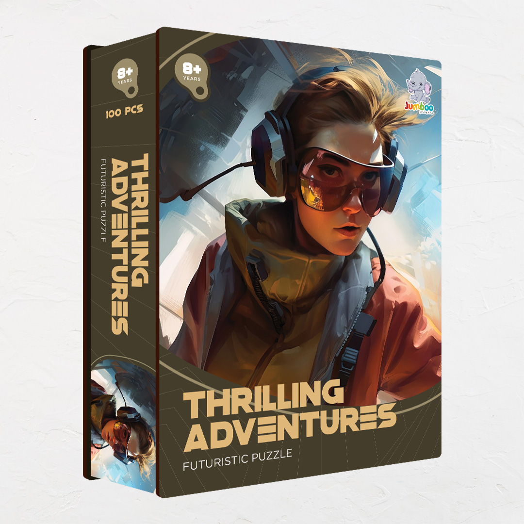 Thrilling Adventure a futuristic new age Octagon combined shape jigsaw puzzle