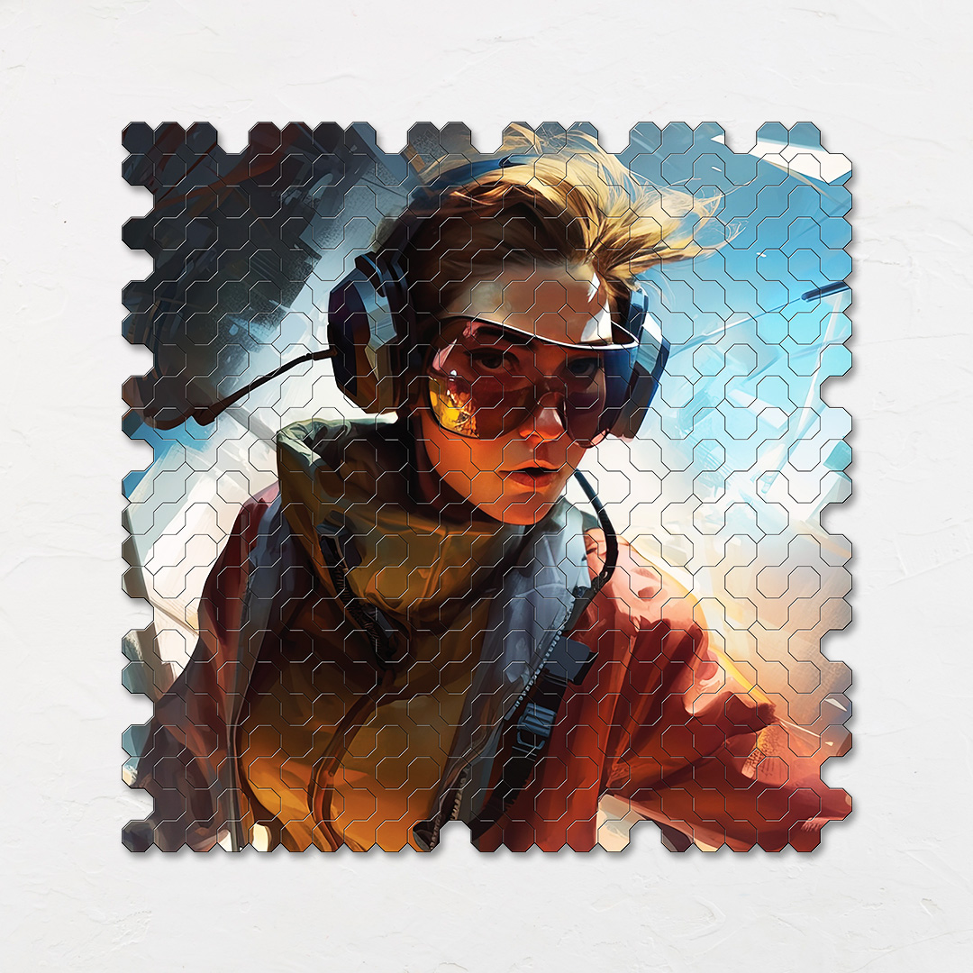 Thrilling Adventure a futuristic new age Octagon combined shape jigsaw puzzle