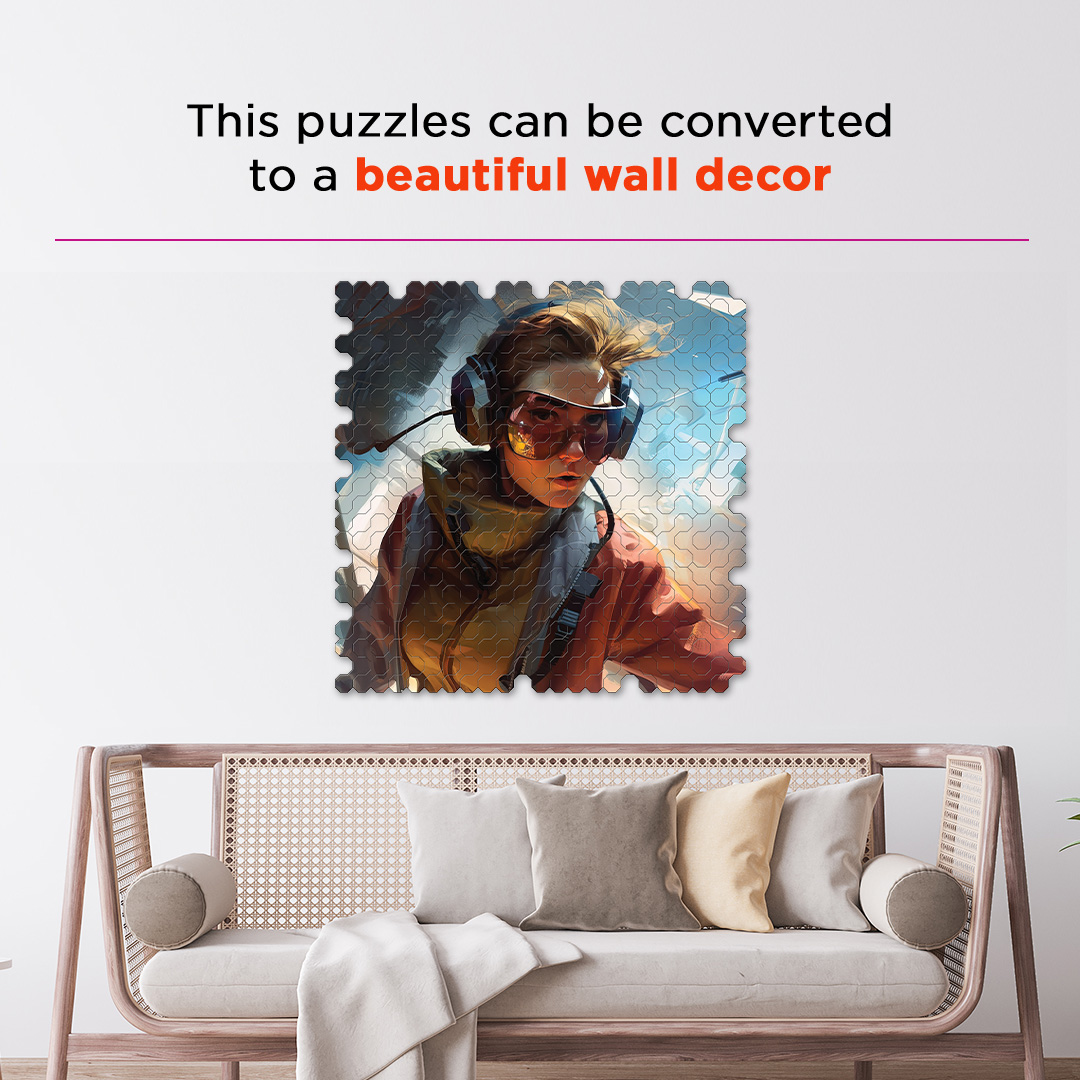 Thrilling Adventure a futuristic new age Octagon combined shape jigsaw puzzle