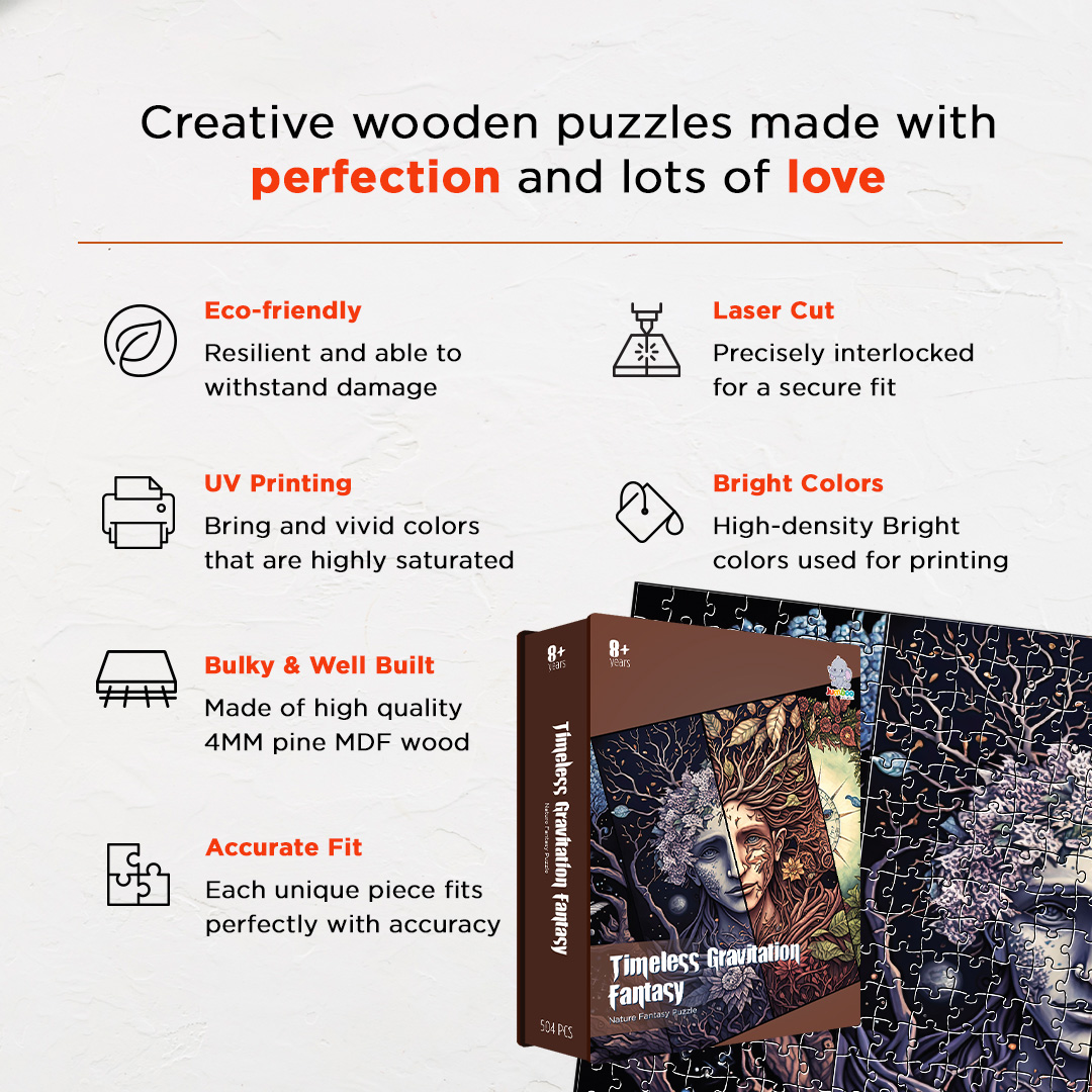 Timeless Gravitation Fantasy unique jigsaw puzzles created to bring a live décor
