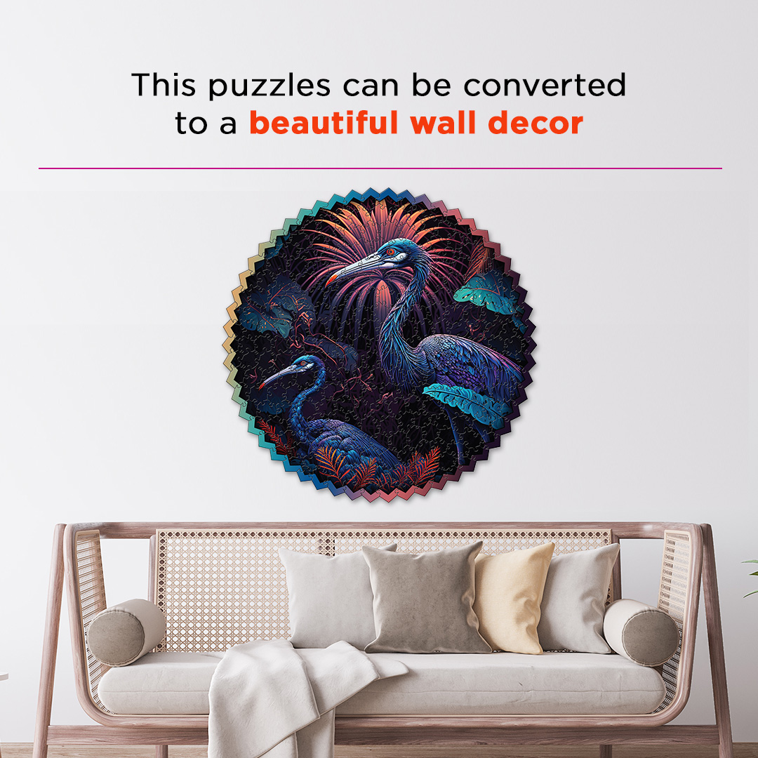 Tropical Birds digital art puzzle for kids and adults a creative art base puzzle