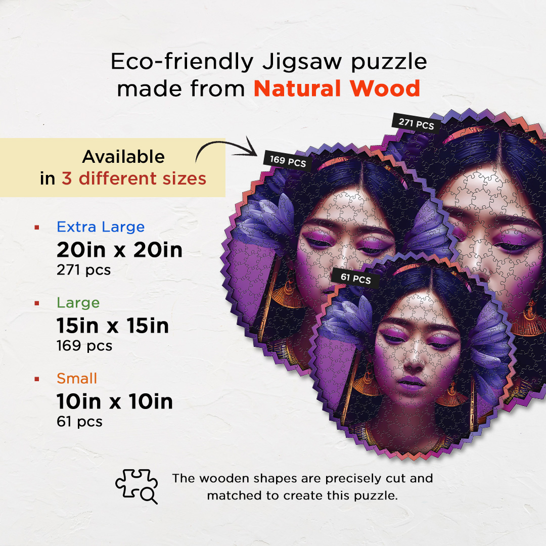 Violate Flowers digital art puzzle for kids and adults a creative art base puzzle