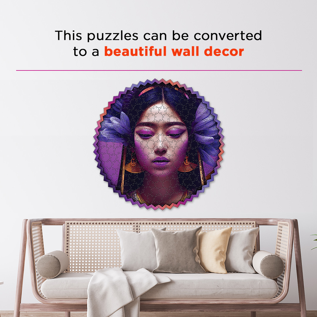 Violate Flowers digital art puzzle for kids and adults a creative art base puzzle