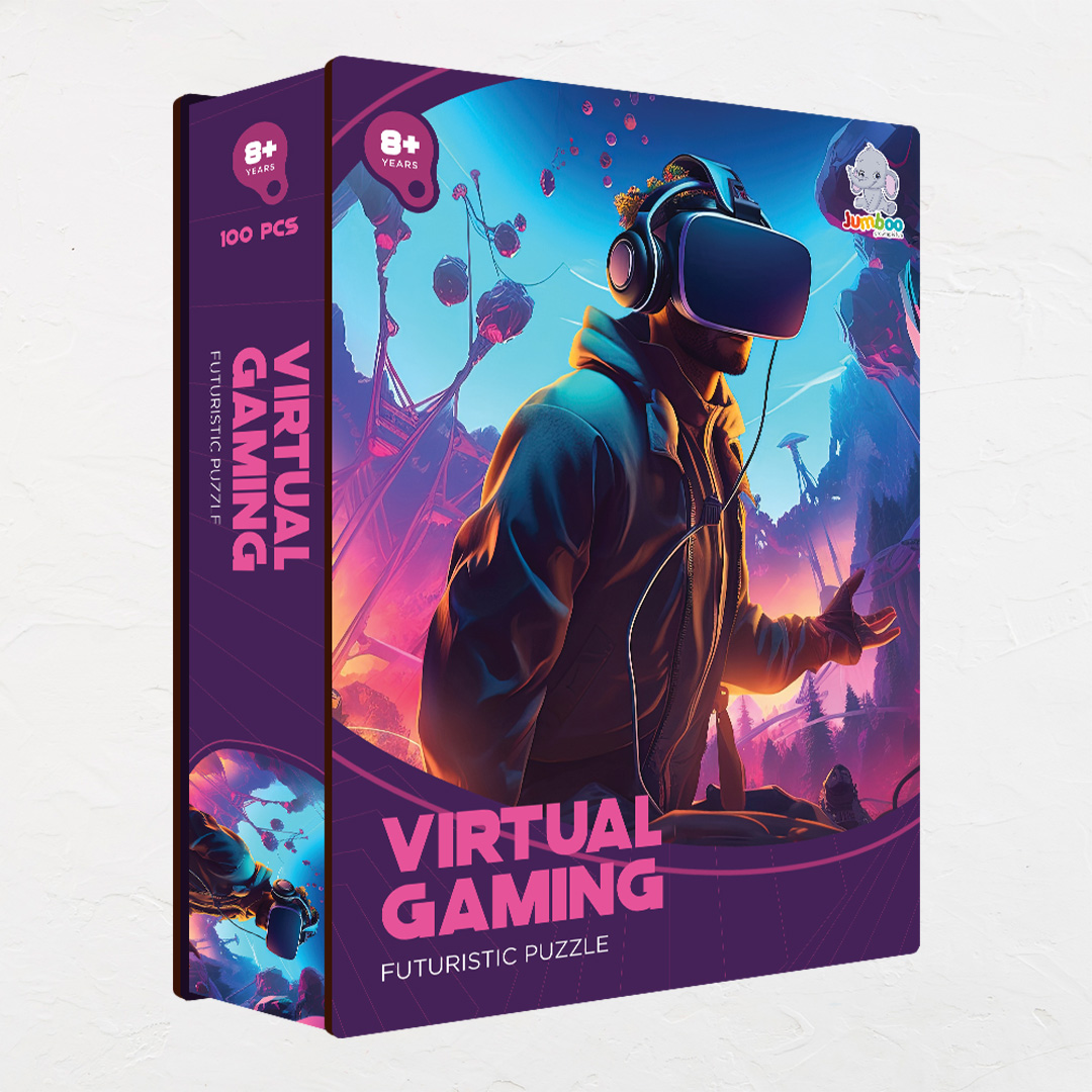 Virtual Gaming a futuristic new age Octagon combined shape jigsaw puzzle