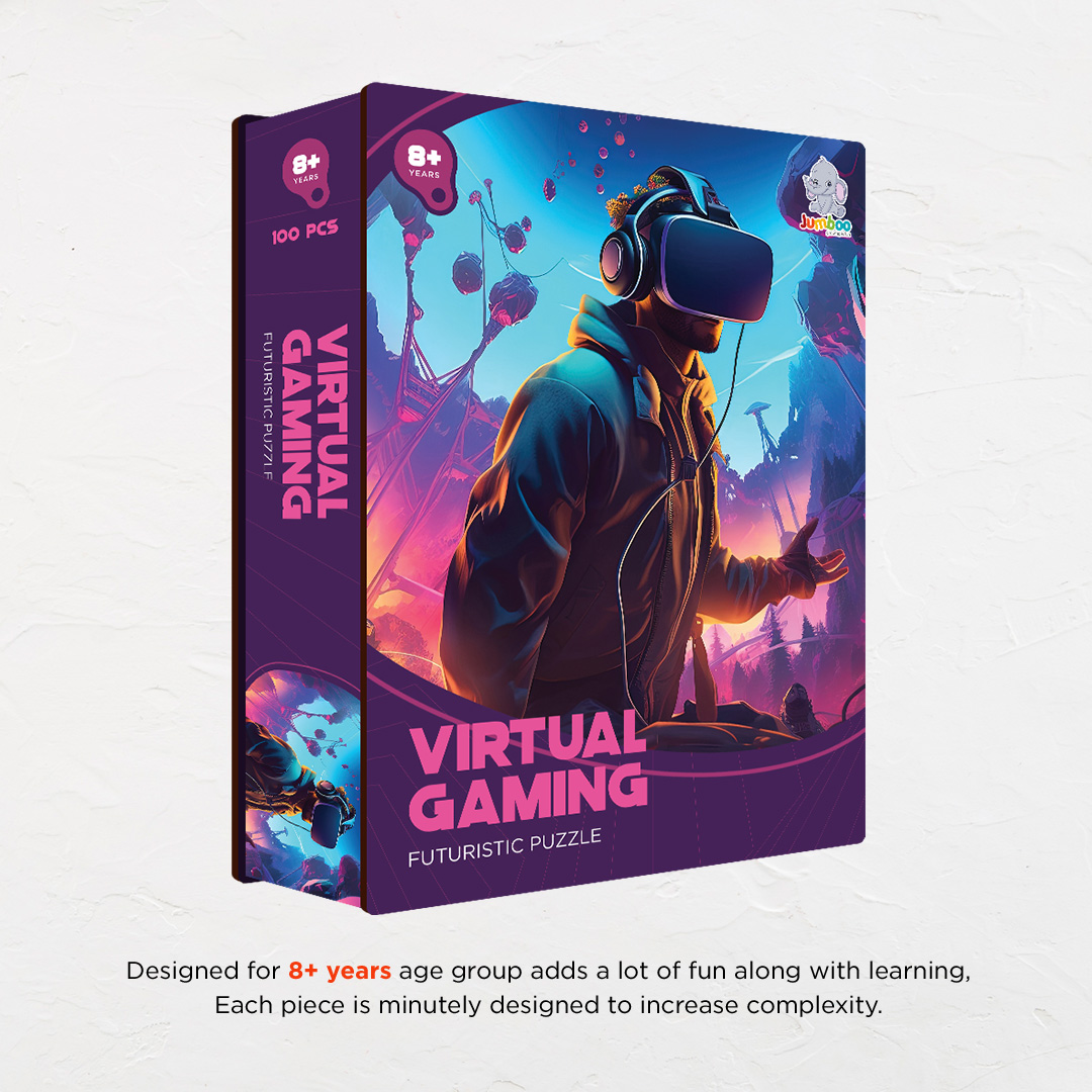 Virtual Gaming a futuristic new age Octagon combined shape jigsaw puzzle
