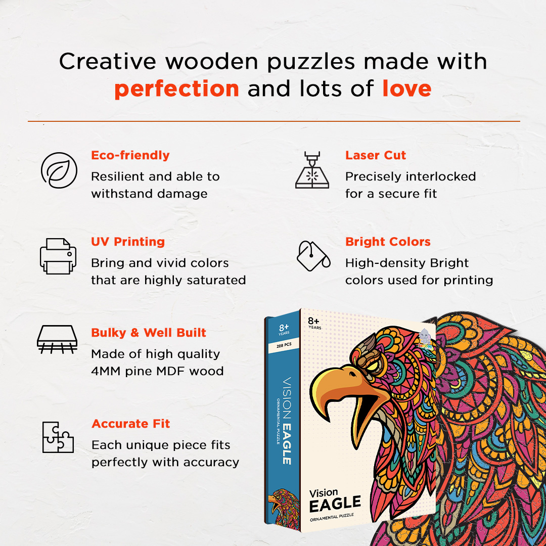 Vision Eagle Ornamental Puzzle designed precisely to bring amazing fun time