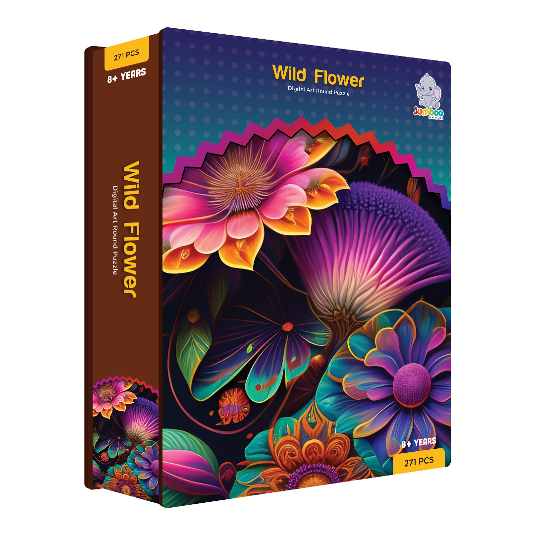Wild Flower digital art puzzle for kids and adults a creative art base puzzle