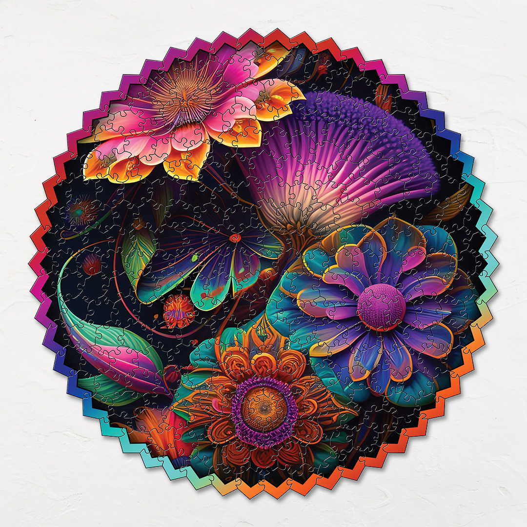 Wild Flower digital art puzzle for kids and adults a creative art base puzzle