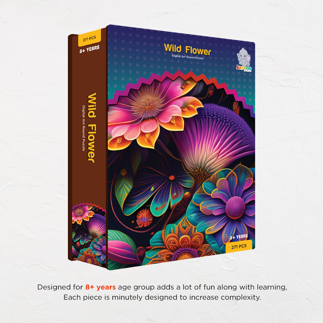 Wild Flower digital art puzzle for kids and adults a creative art base puzzle