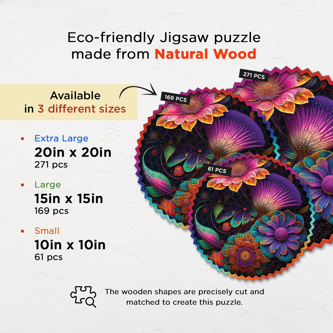 Wild Flower digital art puzzle for kids and adults a creative art base puzzle