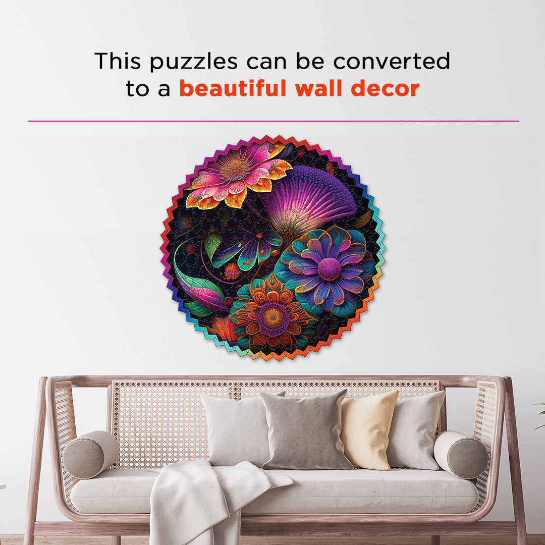 Wild Flower digital art puzzle for kids and adults a creative art base puzzle