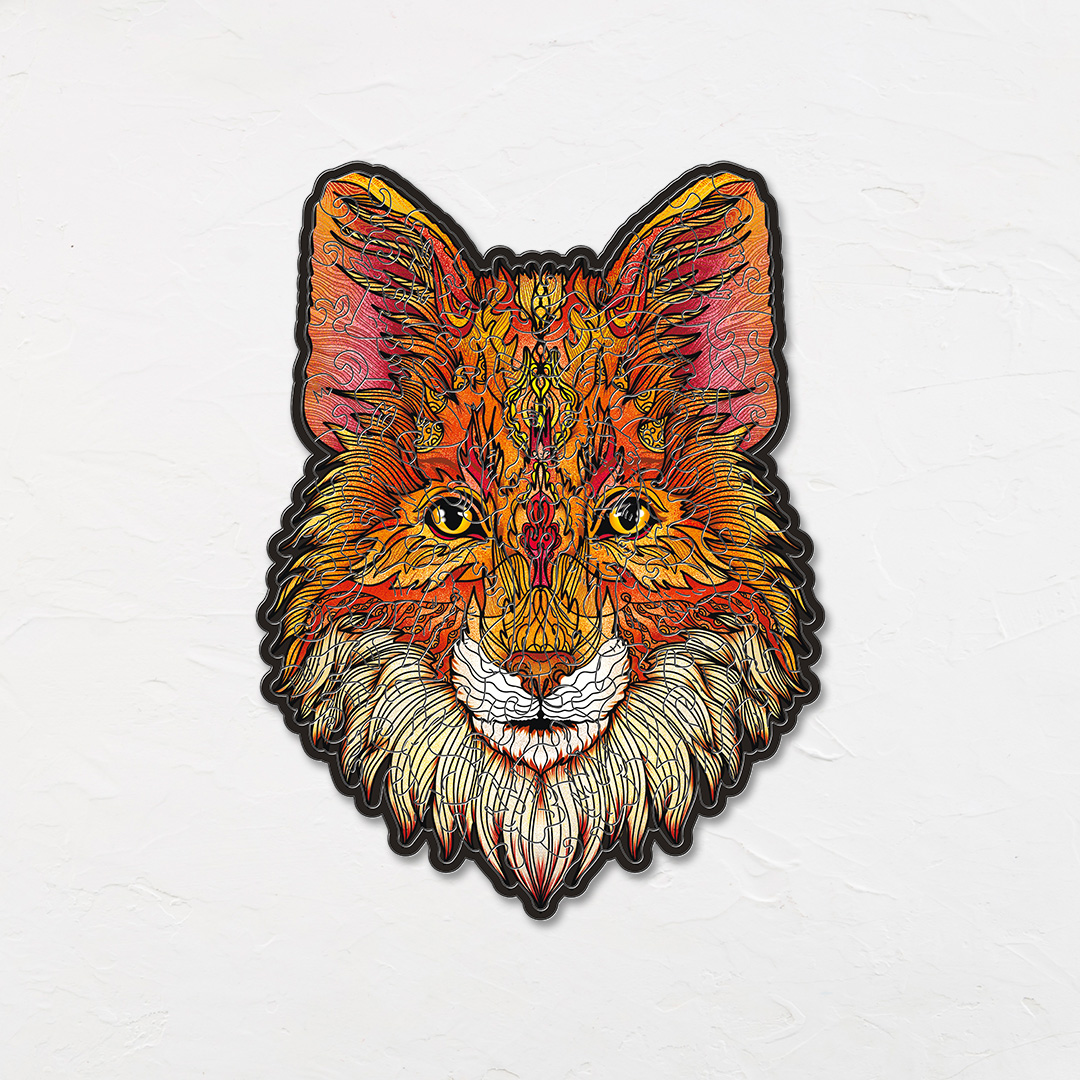 Wild Fox creative jigsaw puzzle for kids and adults includes different custom shapes