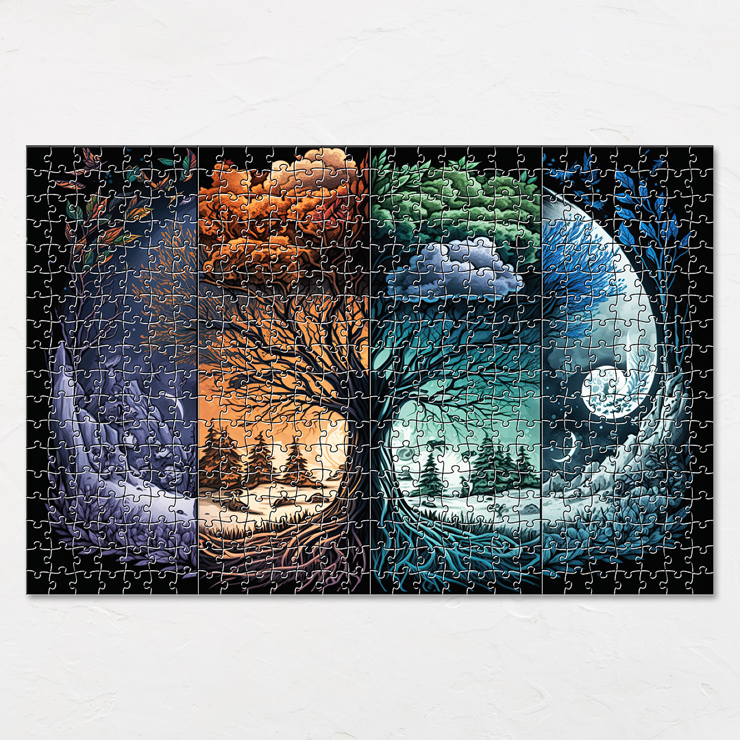 Wild Seasons Fantasy unique jigsaw puzzles created to bring a live décor
