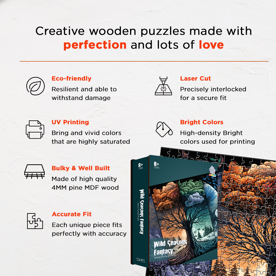 Wild Seasons Fantasy unique jigsaw puzzles created to bring a live décor